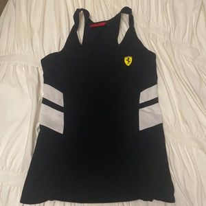 Ferrari Racerback Tank with Cutout Mesh Detail